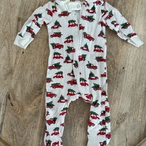 Elephant organics Red Car onesie, Size 3-6 months